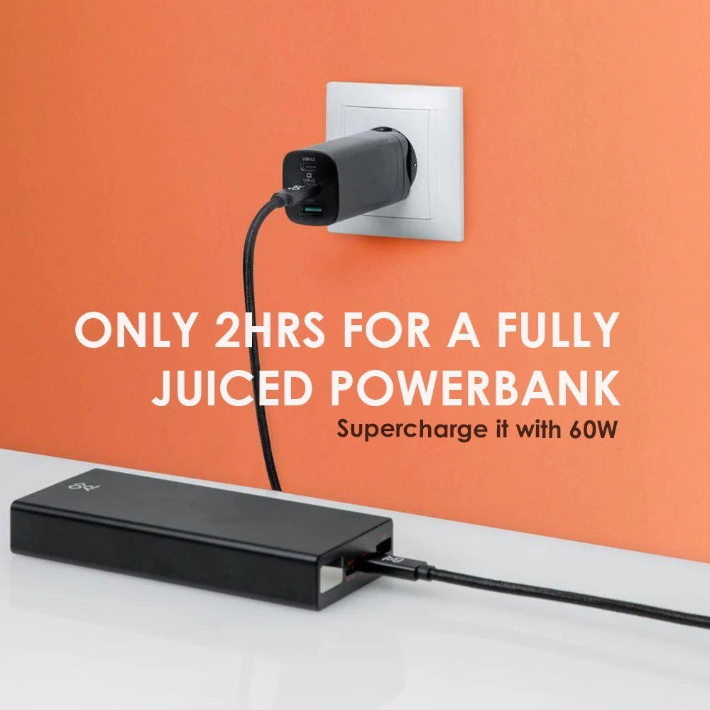RYKO ATOM PLUS 파워 뱅크, 20000 mAh USB-C, 60W