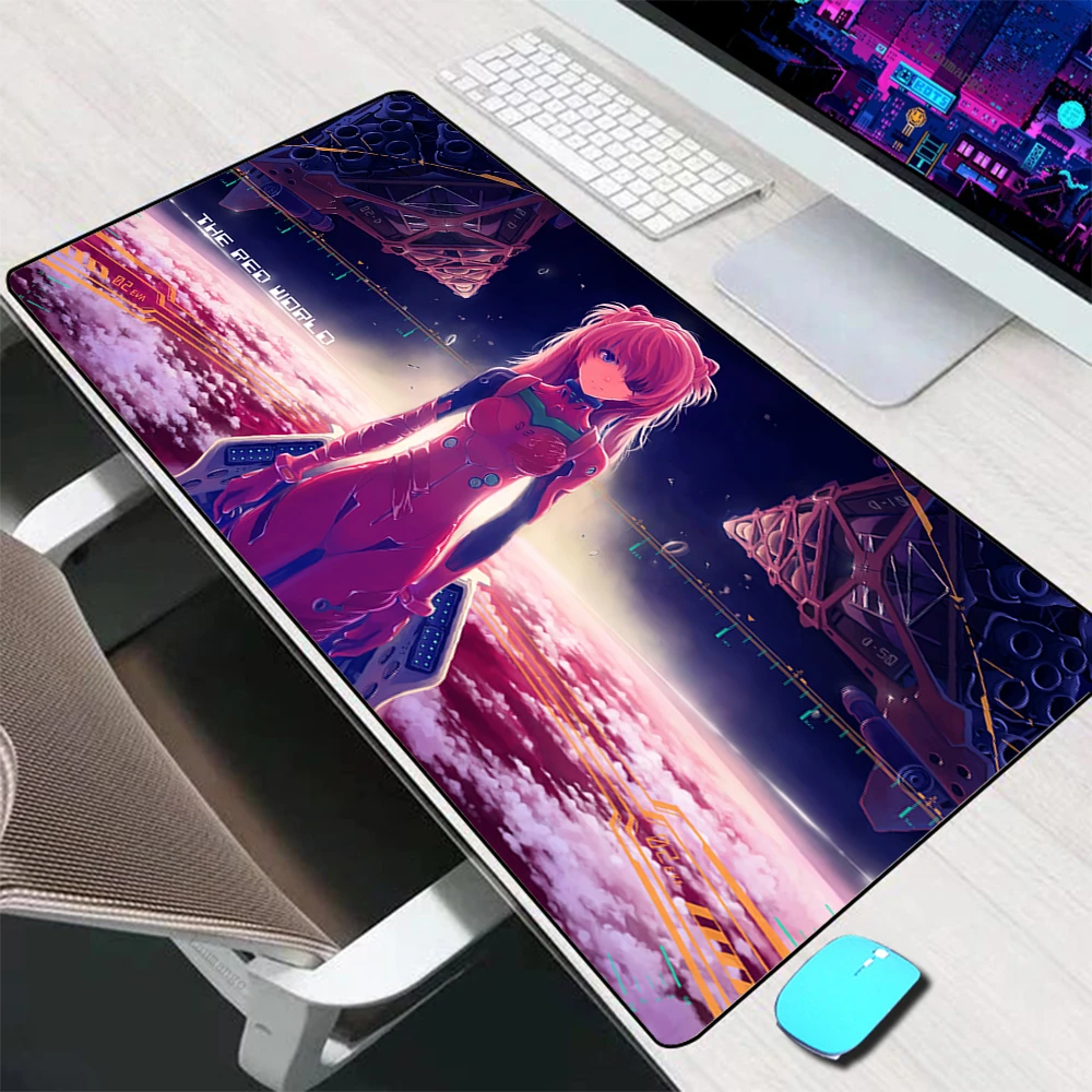 Anime Evangelion Mouse Pad Large Gaming Accessories Mouse Mat Keyboard