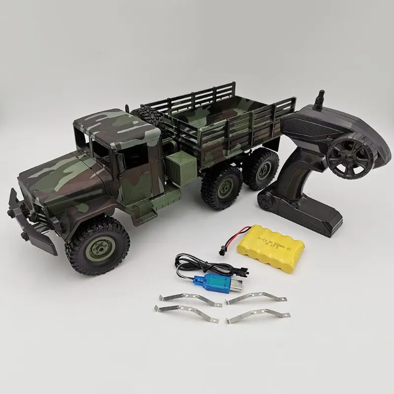 MN-77 2,4G 1:16 4WD внедорожные военные светодиодные фонари для грузовика RTR металлические c-образные балки четырехколесный привод