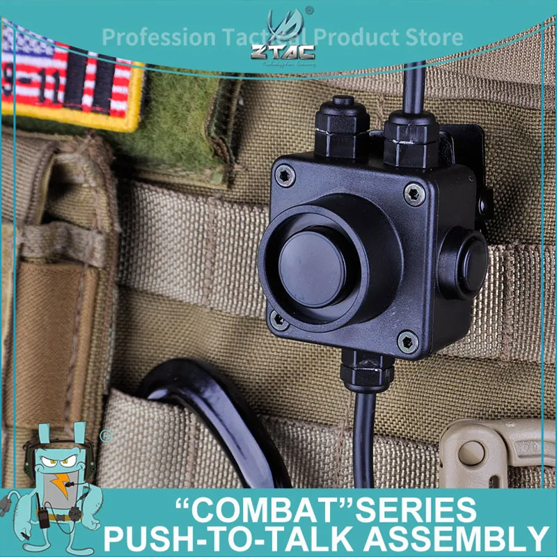 Z TAC Боевая серия Push to Talk для гарнитуры Z134 Airsoft штекер PTT тактические аксессуары