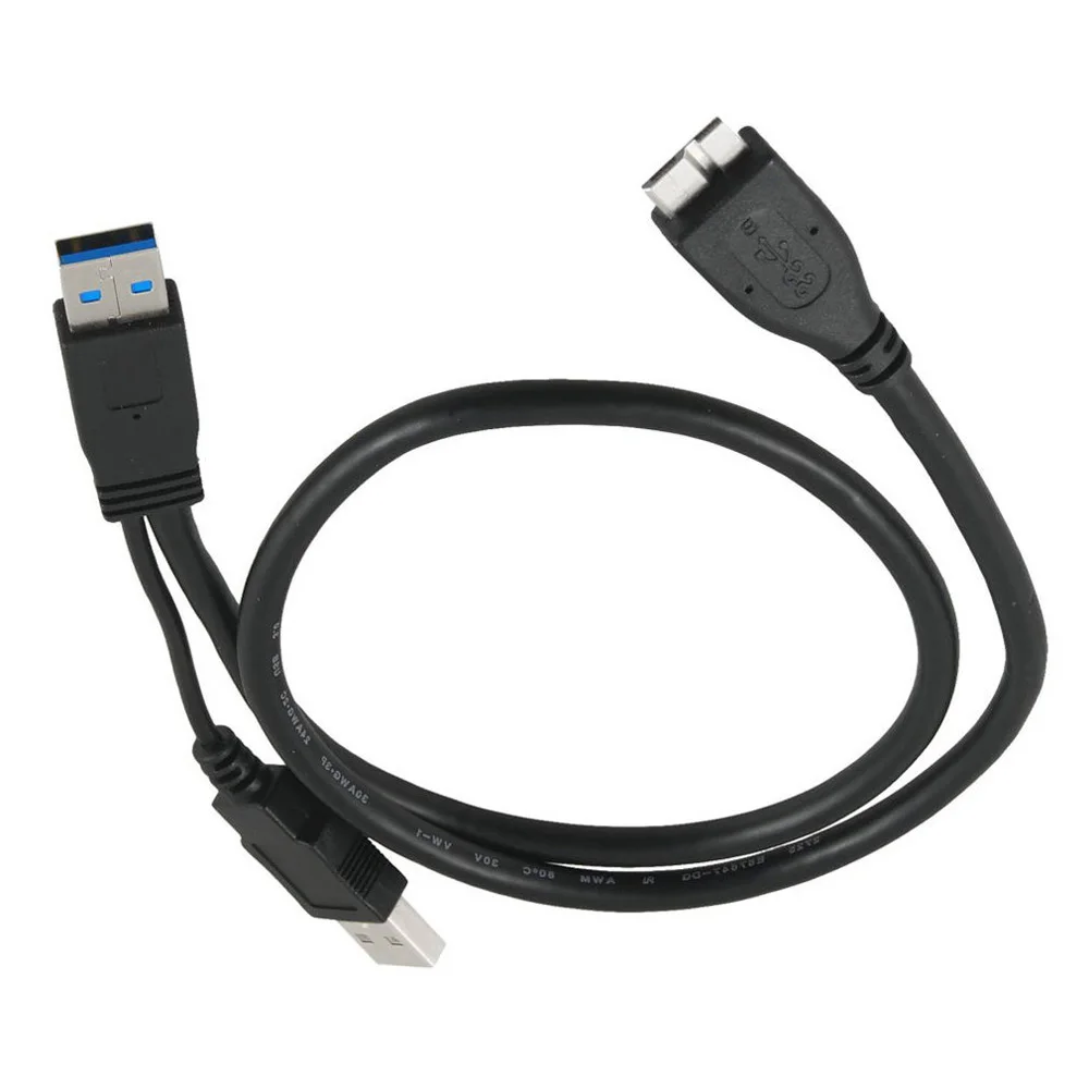 Кабель USB 3,0 A Male-Micro B Y для Переносной жесткий диск HDD 60 см 5 Гбит/с USB dual micro высокоскоростная линия передачи данных 2A Y КАБЕЛЬ