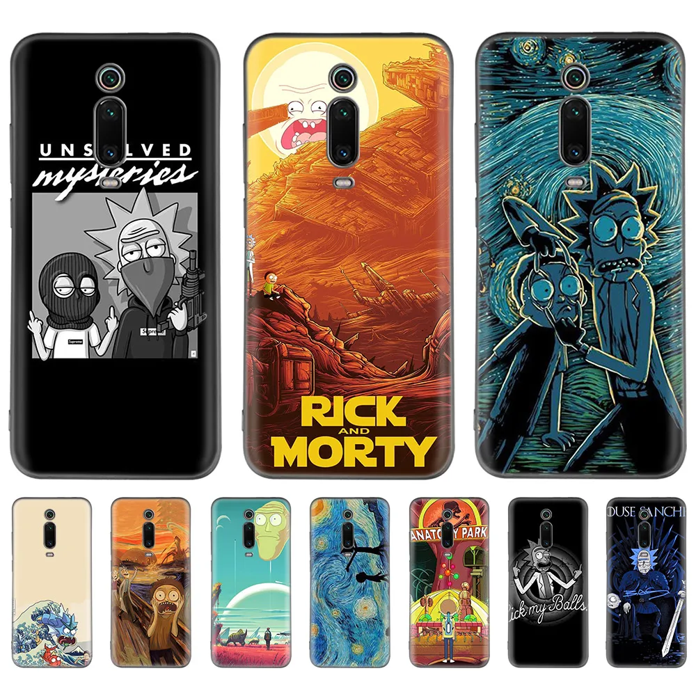 

Rick And Morty Sun Cases for Xiaomi Redmi K20 Note 8 7 8A 6 Pro 6A 7A 7S 5 Plus S2 GO Black Silicone Tampa Phone Coque Casos