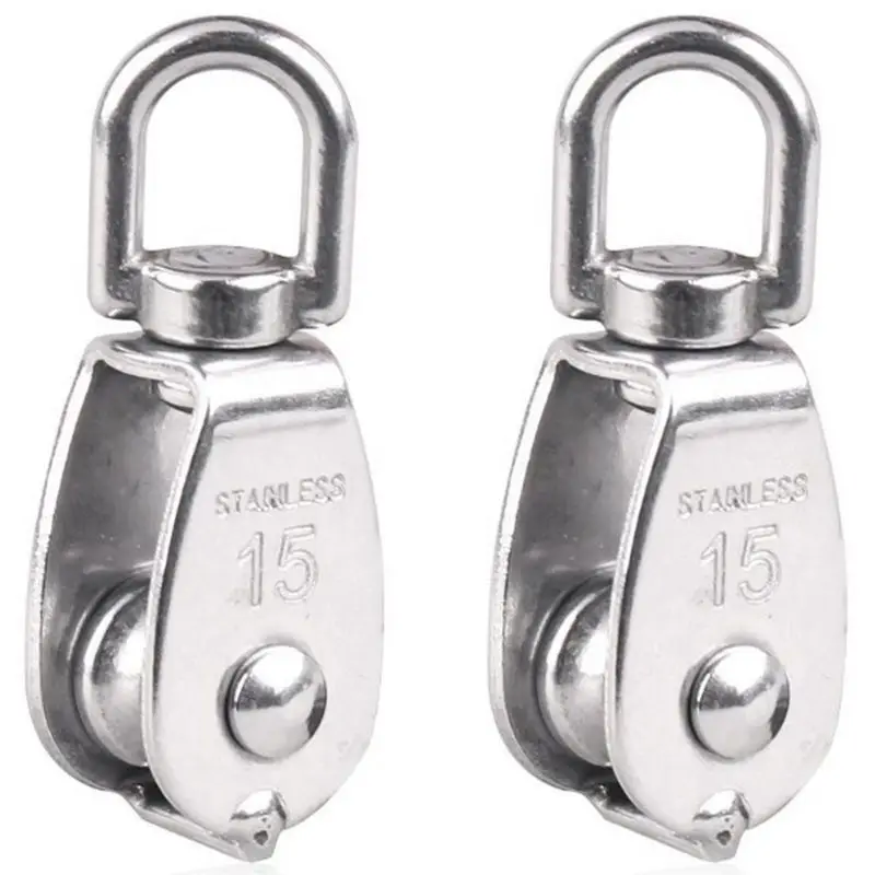 12 Pieces Stainless Steel Pulley Set