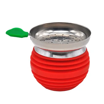 

Silicone Hookah Bowl Phunnel Shisha Accessory Nargila Sheesha Coal Holder Apple shape Narguile Chicha Parts Nargileh Head Top