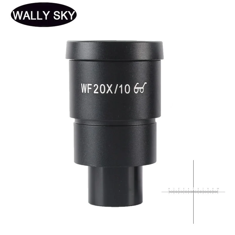 Стереомикроскоп WF20X окуляр с высокой точкой вокруг глаз оптическая линза для