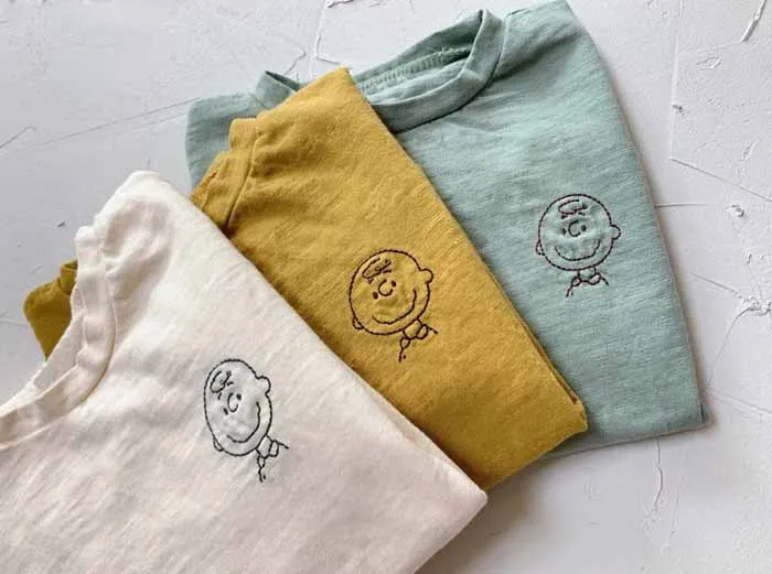 WLG kids/весенне-осенняя футболка детские топы бежевого, желтого и серого цвета с принтом из мультфильма, Повседневная универсальная одежда для мальчиков и девочек от 1 до 5 лет