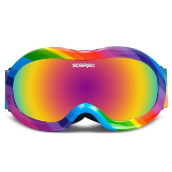 

3-7 Years Old Ski Goggles Double Layers Lens Children Anti-fog Ski Mask Glasses Snowboarding Skiing Snow Eyewear Running Goggles