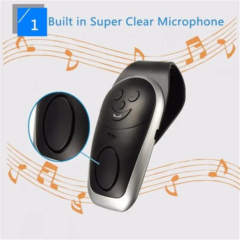 Bluetooth 3,0 автомобильный комплект громкой связи, динамик, телефон, солнцезащитный козырек, зажим с автомобильным зарядным устройством и USB кабелем, поддержка 2 Колонка для телефонов