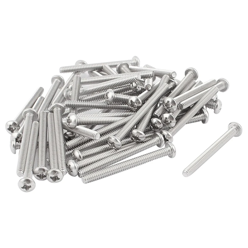 

GTBL 40mm Long #6-32 x 1 1/2inch Cross Truss Head Machine Screws 50 Pcs