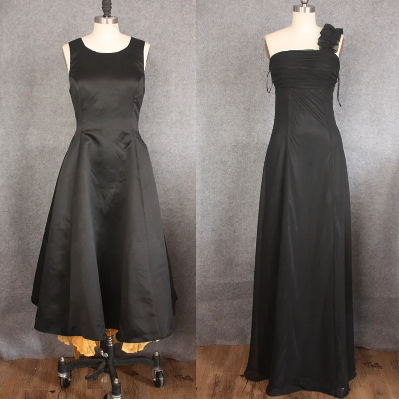 

Yc13 Summer like Clothing Processing Black And White with Pattern Dress Banquet Ball Dress Short Black Dress