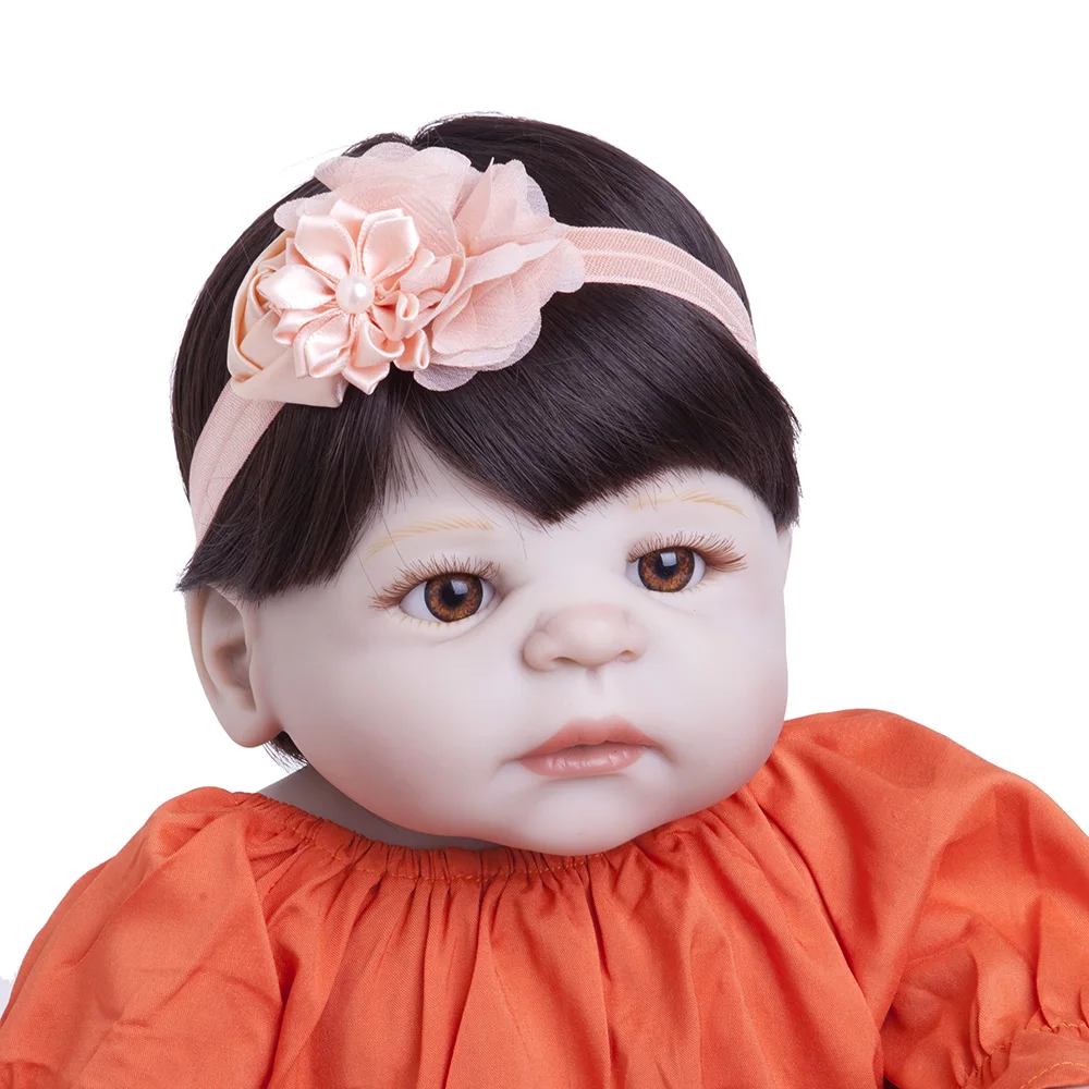 55 см полностью силиконовая кукла Reborn Baby Doll игрушка Bebe Reborn 22 дюйма новорожденная девочка принцесса младенцы кукла Купание игрушка детский подарок