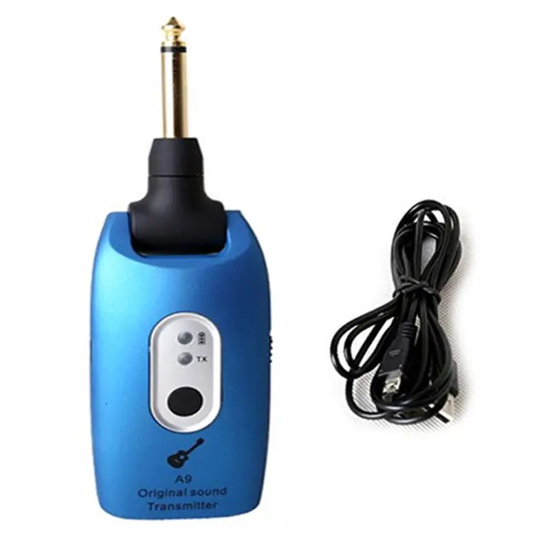 Blue A9 электрогитара беспроводной приемник 2,4 ГГц USB Музыкальные инструменты G99D - Цвет: Blue