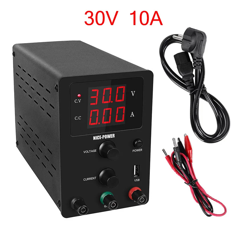 USB DC лаборатории Источники питания 30В 10A регулируется Питание Регулируемый Напряжение стабилизатор переключение скамья источник