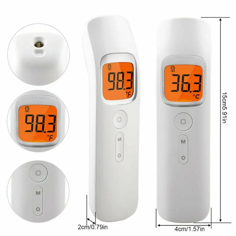 

Handheld Forehead Infrared Thermometer LCD Display Non-Contact Fever Measuring