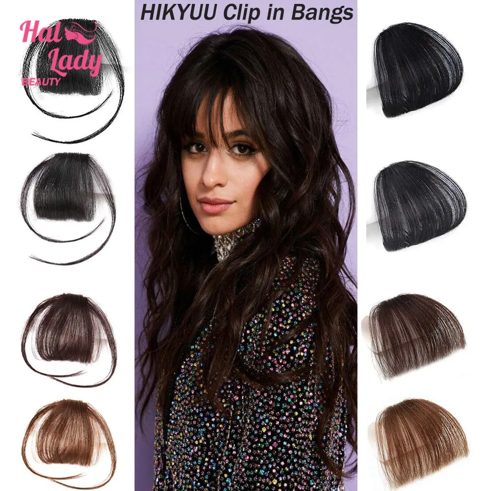 Halo Lady beauty натуральные человеческие волосы на заколках воздушная бахрома челка