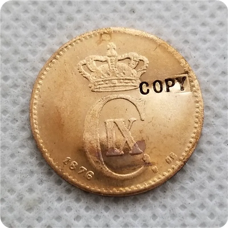 1876,1887, 1892 ДАНИЯ 2 руды имитация монеты - Цвет: 1876