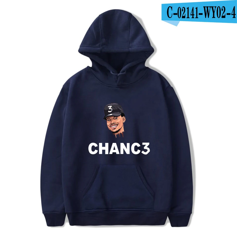 navy blue Новые Chance The Rapper толстовки мужские wo Мужские красные осенние хлопковые Теплые Топы Harajuku модный принт CHANC3 Толстовка худи для девочек - Цвет: navy blue