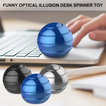 

Funny Desk Spinner Gyroscope Top Ball Toy with Optical Illusion for Kids Adults Stress Anxiety Relief 55mm Diameter