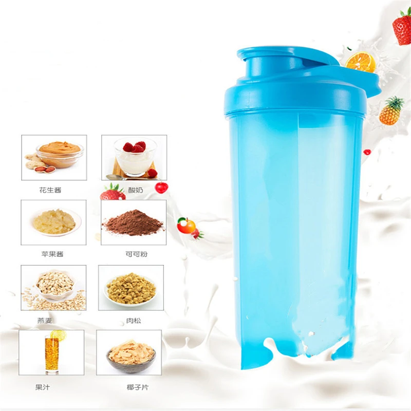 700ML shaker bottle protein bottle 8 colors for sport fitness