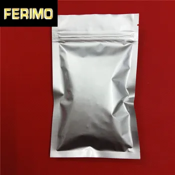 

300Pcs 14*20cm Pure Aluminum Foil Bag Self Seal Zipper Ziplock Silver Mylar Foil Packing Bag Zip Lock Storage Packaging Pouch