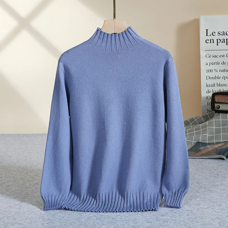 

Women Half Turtleneck Sweater Autumn Winter Knitted Pullovers Jumper Womens Sweaters And Pullovers Female Tricot Tops Pull Femme