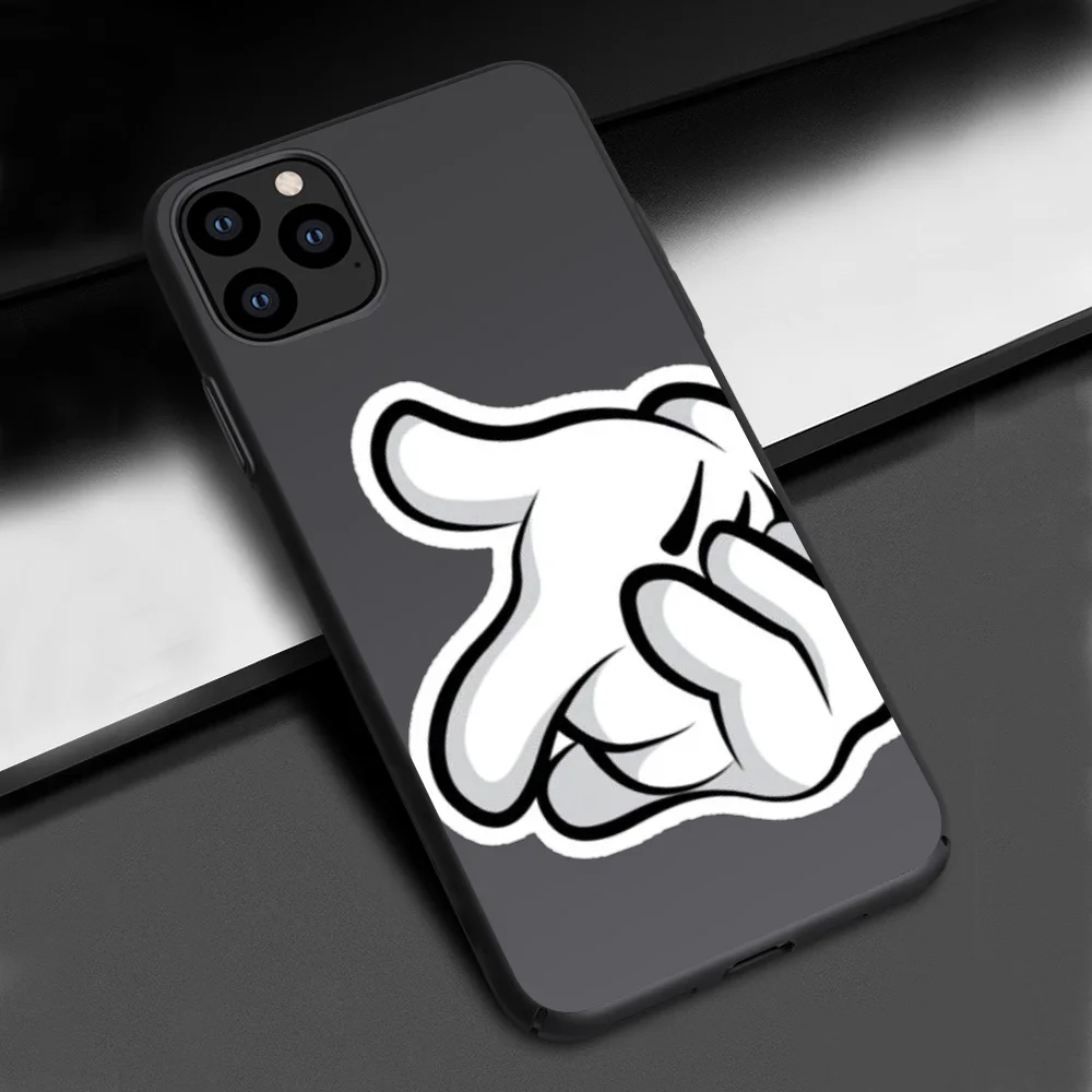Fundas черный чехол для телефона с мышкой для Apple iPhone 11 Pro max чехол для iPhone 7 8 6 6S Plus X XS чехол для max XR для iPhone 5 5S SE 6 8 - Цвет: 02