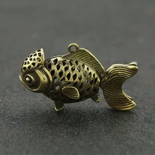Ручная работа из чистой латуни каждый год больше, чем подвеска в виде карпа кулон-брелок для автомобиля подвесная сумка для мужчин и женщин портативный браслет Шарм