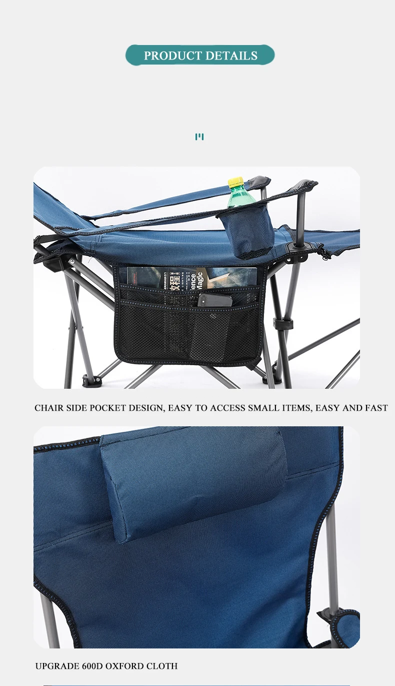 Outdoor beach chair portable reclining chair folding chair lunch break office back balcony reclining couch