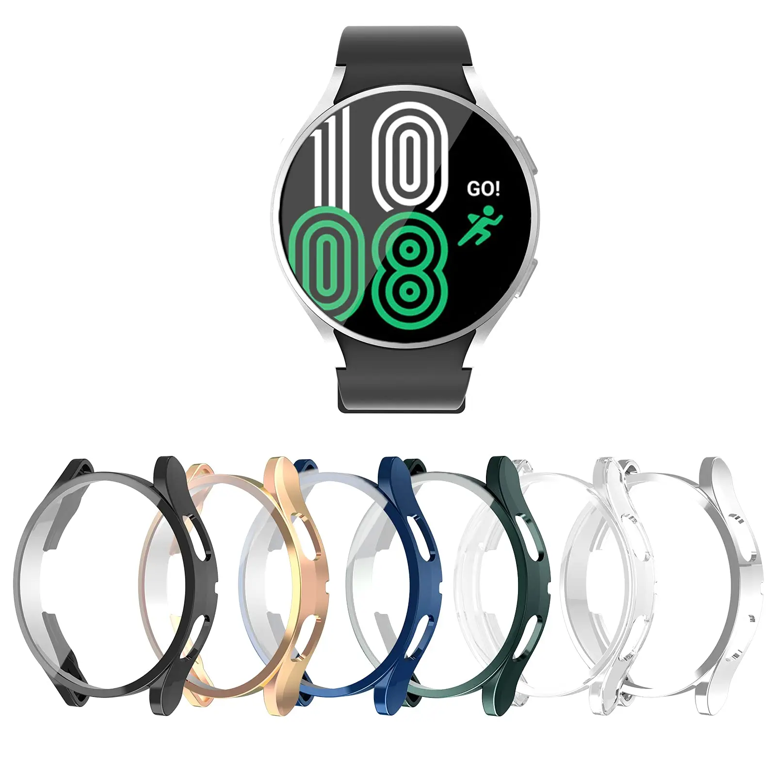 Case for samsung Galaxy watch 4 40mm 44mm classic 46mm 42mm TPU Plated all-around Screen protector cover bumper Accessories