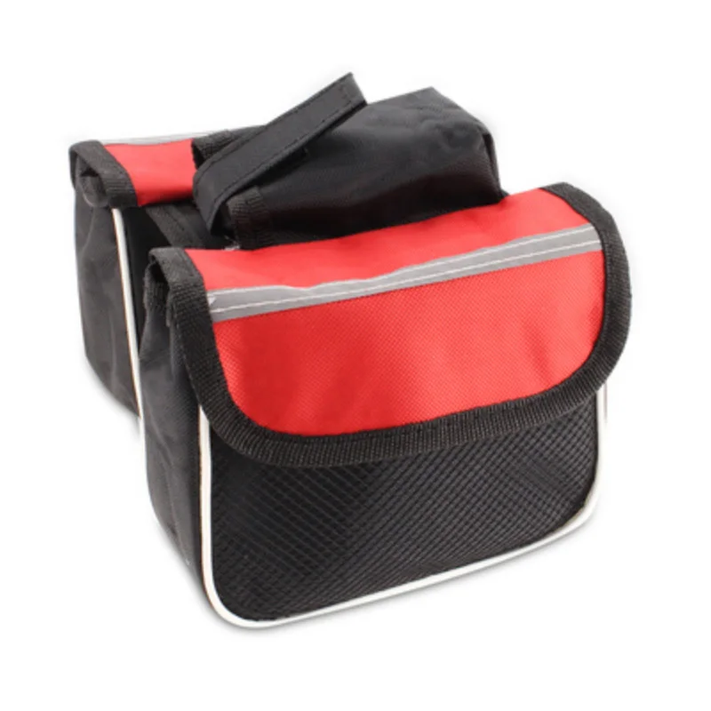 red bag Велосипедная сумка на руль, велосипедная сумка на руль, велосипедная корзина для шоссейного велосипеда, велосипедная Светоотражающая сумка, Аксессуары для велосипеда - Цвет: red bag