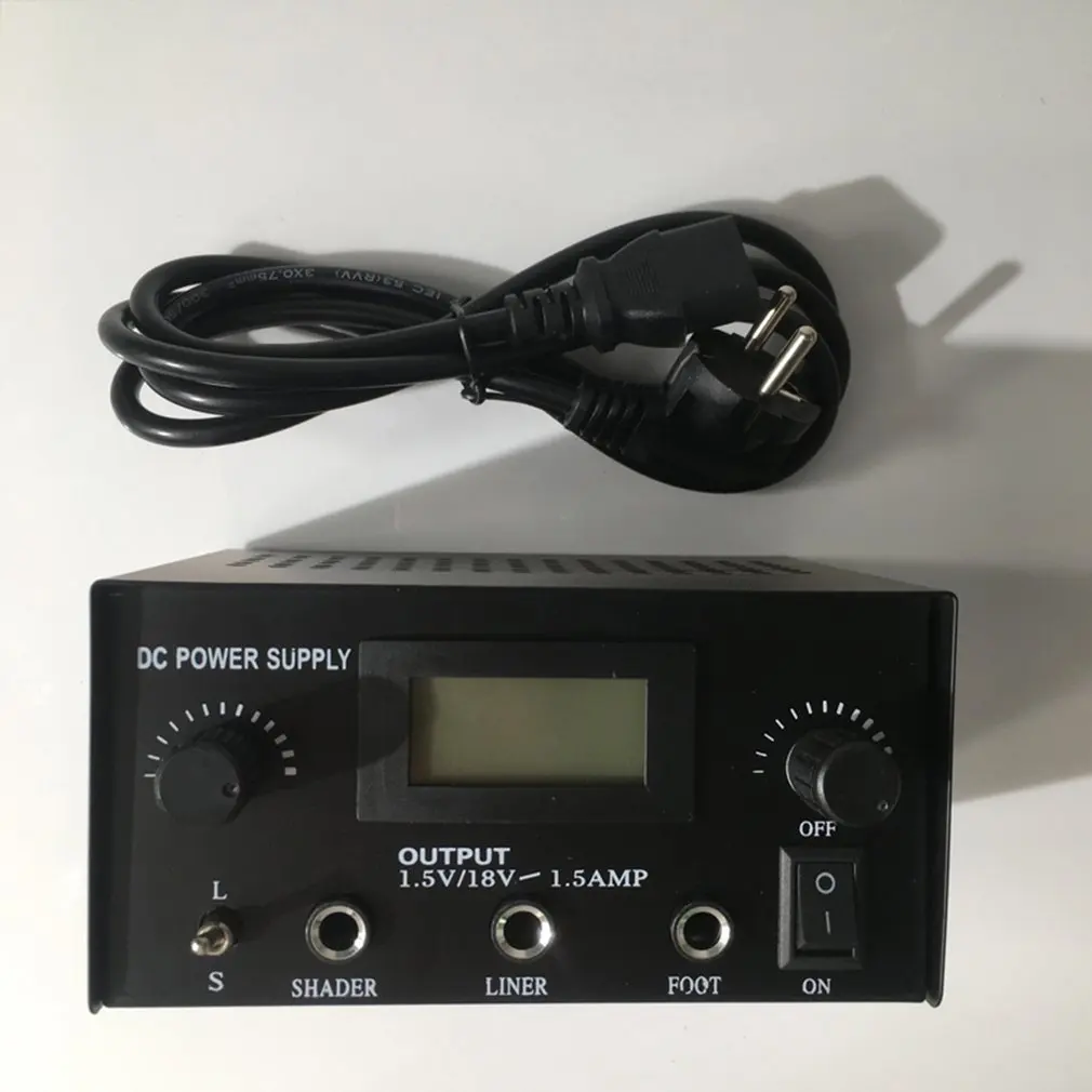 Профессиональный источник питания постоянного тока lcd цифровой двойной источник питания для татуировок стабилизатор напряжения трансформатор для тату машины