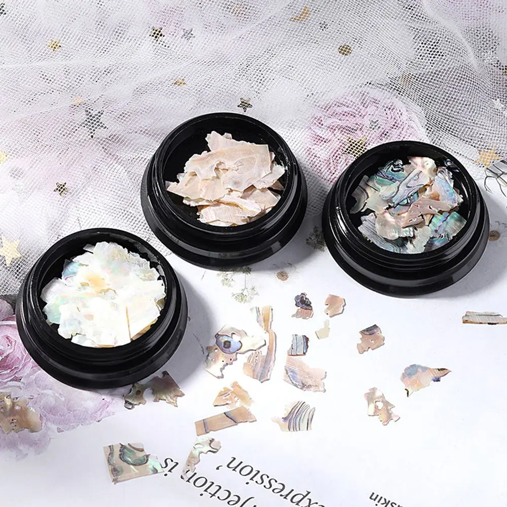 1 коробка, необычные украшения для ногтей, Abalone Shell, УФ-гель для ногтей, мерцающий камень, чешуйчатый жемчуг, маникюр, 3D украшения для ногтей
