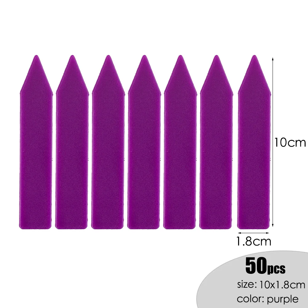 50 шт. 10x1,8 см Рисунок "1" в форме декоративное растение цветок суккулент пластиковые этикетки кассеты для рассады утолщенные метки - Цвет: 10x1.8cm purple 50pc