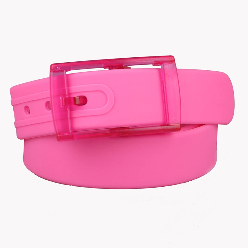 comfort click belt New 2021 Wide Silicone Waist Strap Belt Women Black White Pink High Quality Square Pin Metal Buckle Belts Female Belts for Jeans types of belts