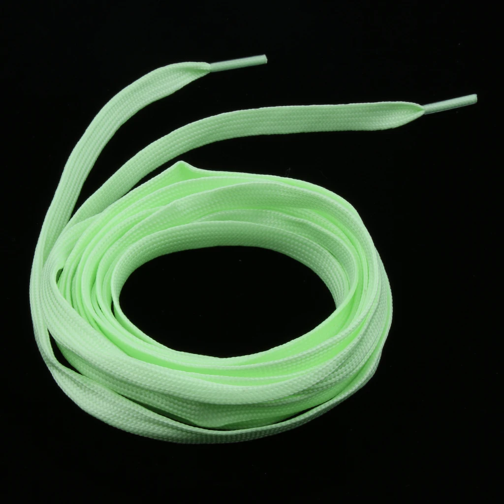 1 Pair 180cm Fluorescent Knitted Shoelace For Roller Skates Boots Hockey Skates
