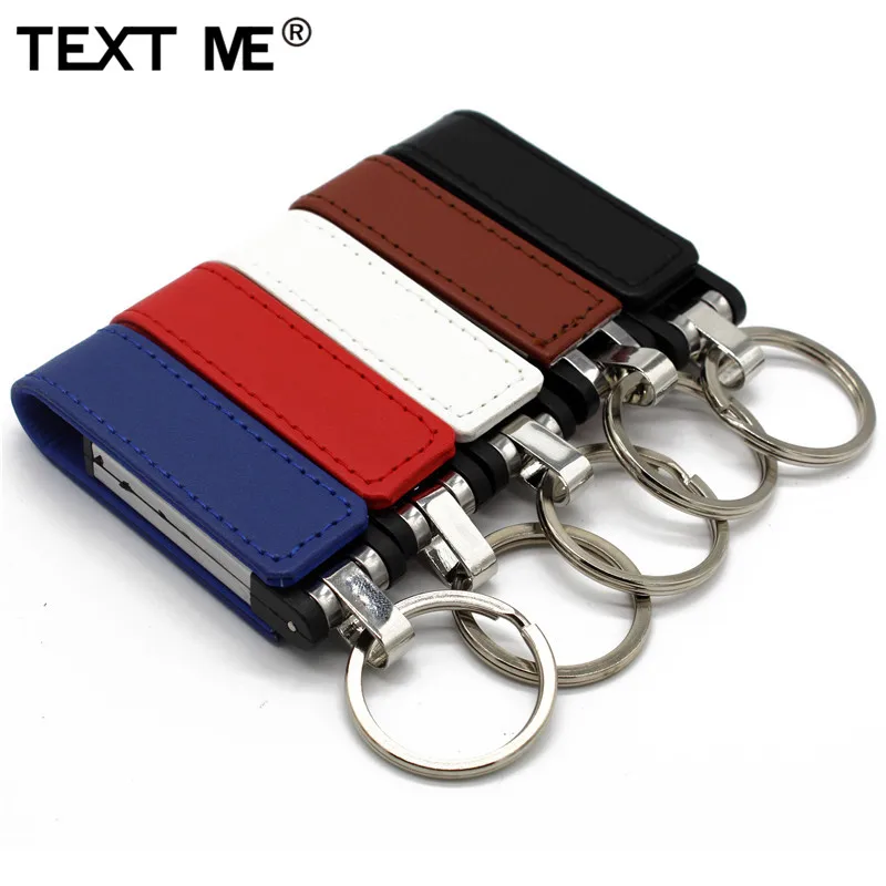 TEXT ME 6 цветов кожа+ брелок модель usb флеш-накопитель usb 2,0 4 ГБ 8 ГБ 16 ГБ 32 ГБ флеш-накопитель 64 ГБ usb флешка