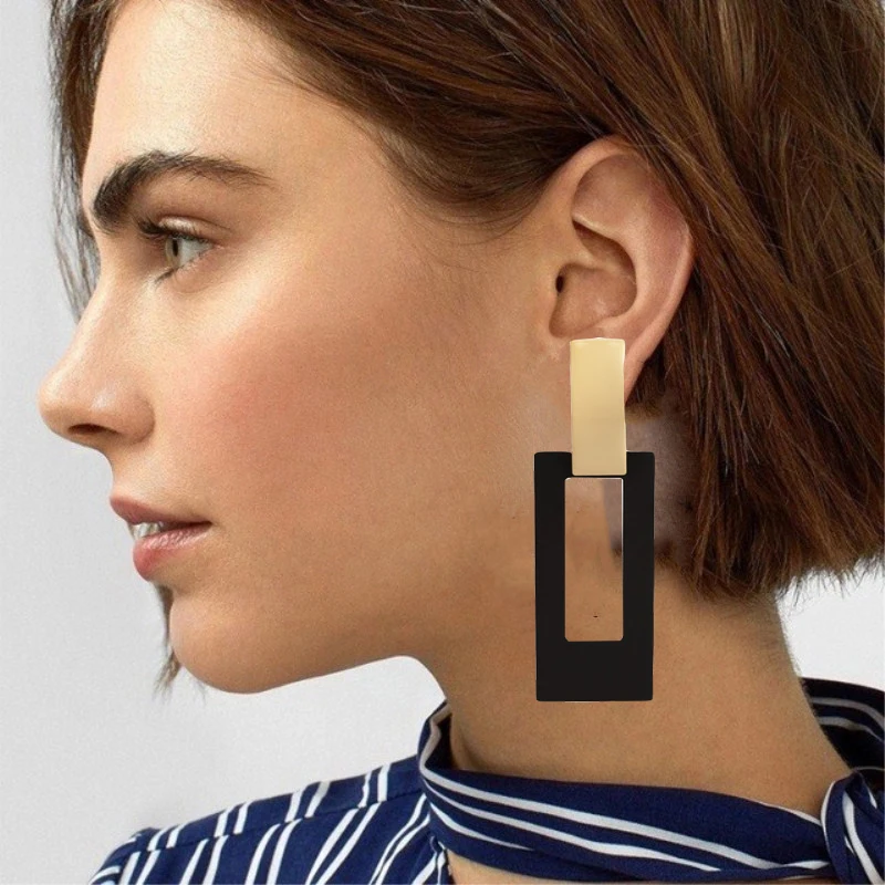Dangle Earrings Fashion Square Dangle Drop Geometric Earrings for Women