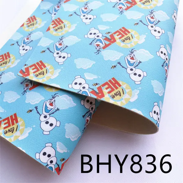 BHY836 A4 20*33 см 10 листов мультфильм принцесса ткань синтетическая кожа виниловый лист BHY979 - Цвет: BHY836