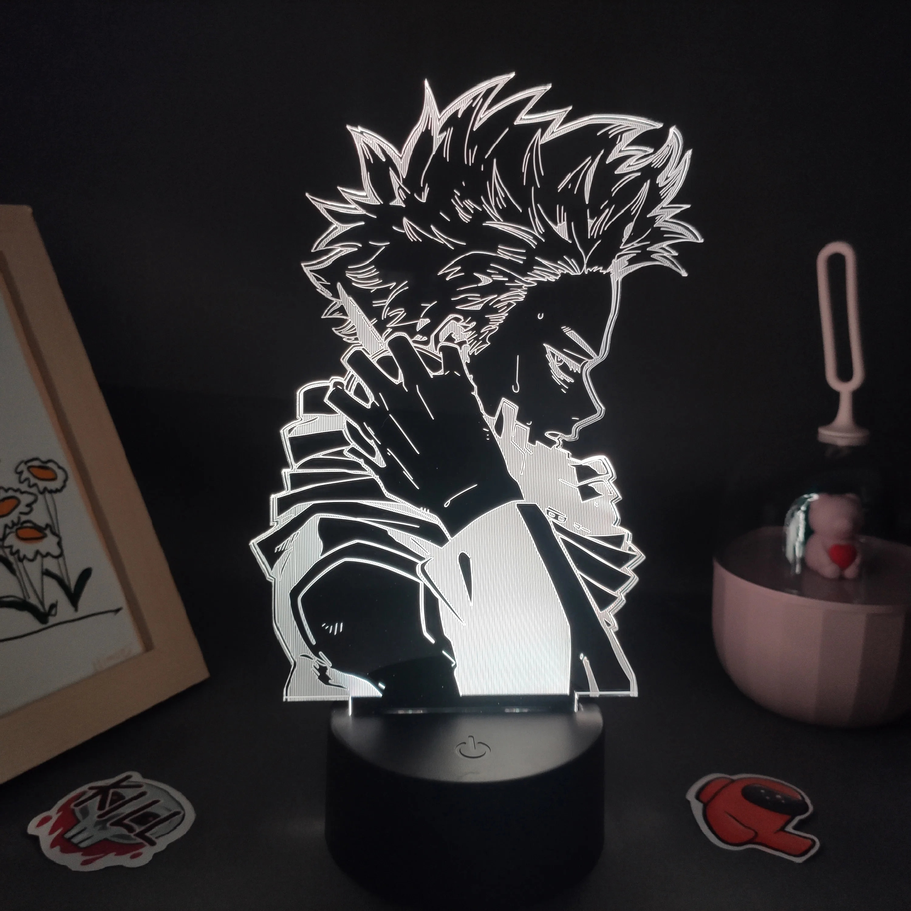 

Anime Figure Hitoshi Shinso USB RGB Led Night Lights Colorful Gifts For Friends Manga Bedroom Table Decor My Hero Academia Lamp