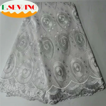 

African Cotton Swiss Voile Laces In Switzerland African Dry Cotton Lace Fabric Nigerian Man Voile Lace 5Yards 083033
