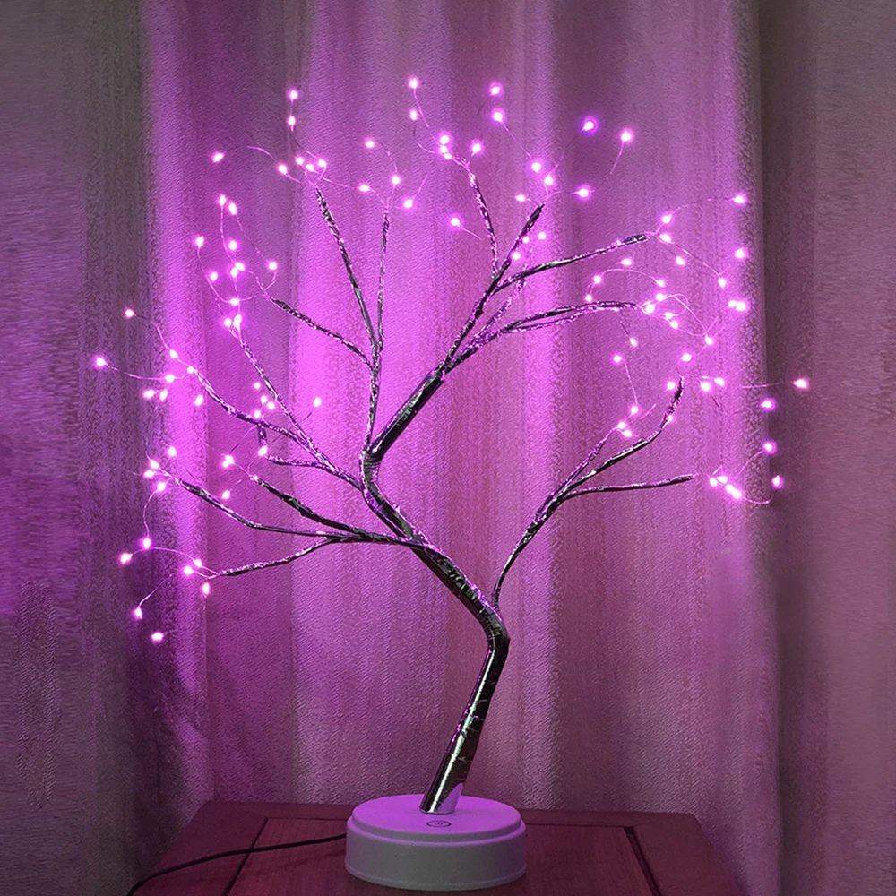 Touch Control LED Lights 108LED Simulation Tree Lights USB Tree Lights For Family Christmas Decorative LED copper Line Lights 15
