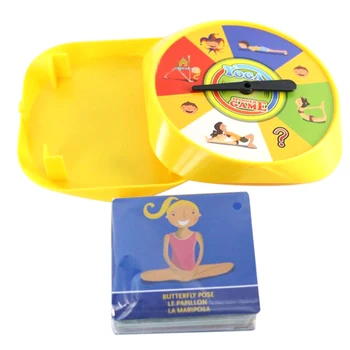 

Educational Toys Entertaining Spinner Board Pose Exercise Fun Flexibility Balance Visual Perception Interactive Yoga Cards Game