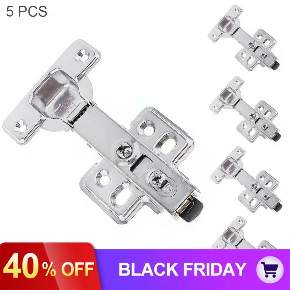 

5pcs Stainless Steel Cabinet Door Hinge with Detach Button and Hydraulic Stick for Cupboards /Wardrobe