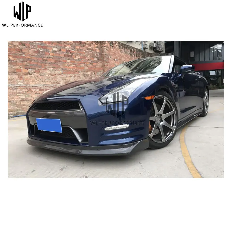 R35 GTR стиль углеродного волокна переднего бампера Диффузор для губ разветвитель кузова автомобиля Комплект для Nissan R35 GTR 08-13 Автомобиль Стайлинг использование