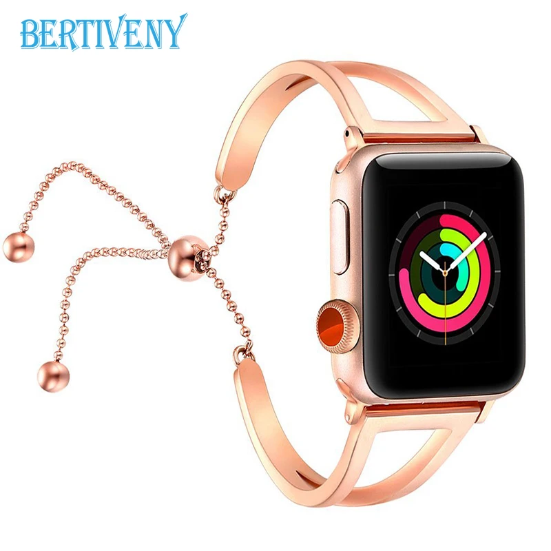 Браслет из нержавеющей стали для Apple watch band женский браслет iwatch series 4/3/2/1 38 мм 40 42 44 |
