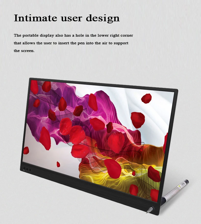 Портативный монитор 15,6 дюймов usb type-C Full HD 1080 ips USB C, встроенные двойные колонки, совместимые с ноутбуком