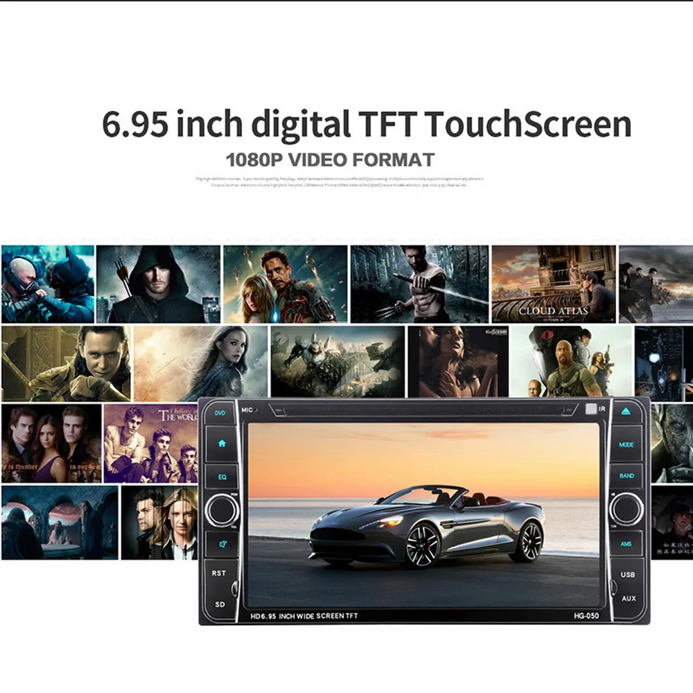 

No Battery Standard 6.95-Inch High-Definition Touch Screen Bluetooth Car Player Car Dvd Player Video Card Machine Car Multimedia