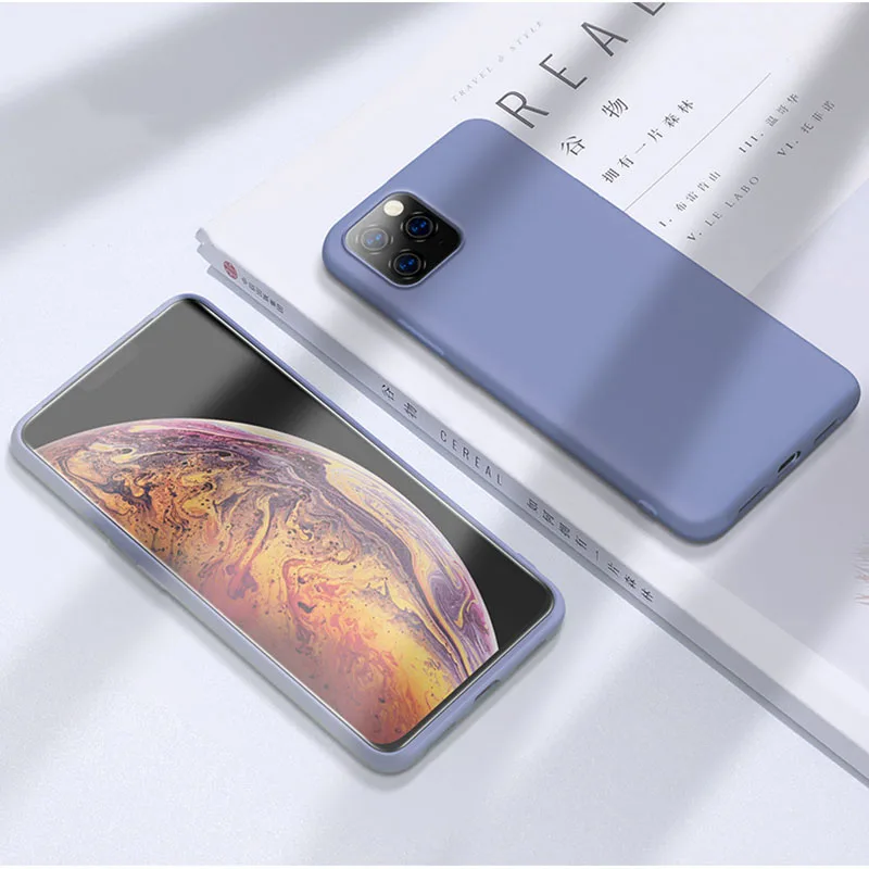 Роскошный силиконовый чехол для телефона для iphone 11 Pro Max для Apple, чехол для iphone Xs Max Xr X 7 8 6 6s Plus, без логотипа, чехол s - Цвет: Lavender Ash