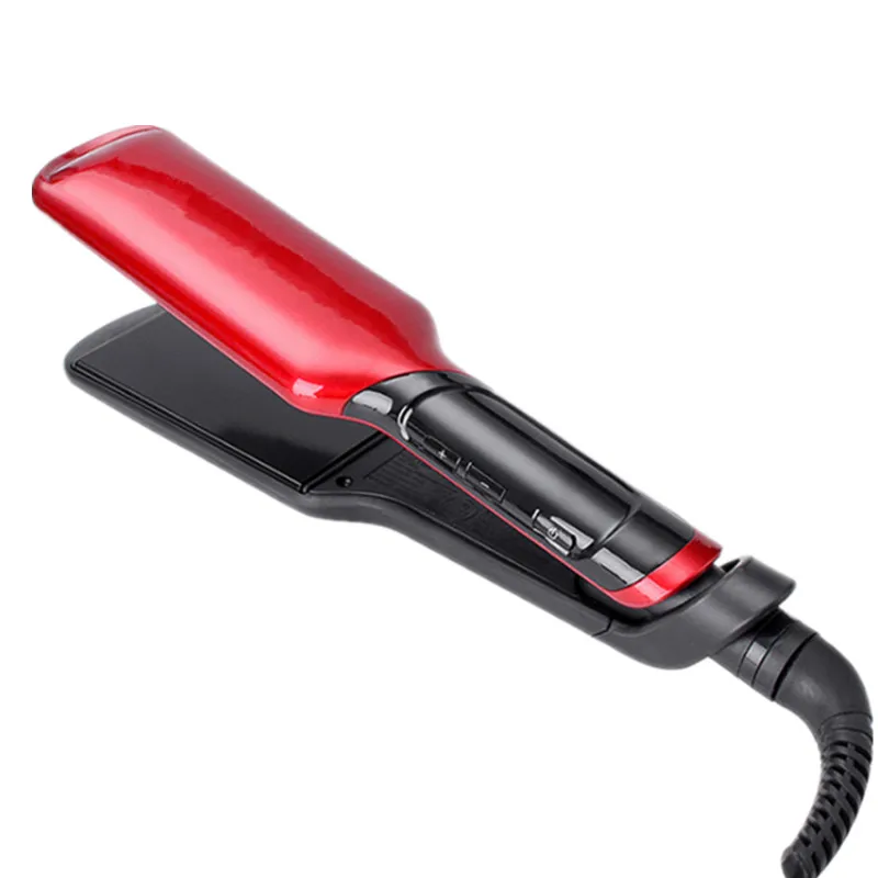 red with box 2 в 1 утюжок для выпрямления волос щипцы для завивки волос Электрический Выпрямитель для волос и бигуди Быстрый нагрев инструмент для укладки салона 110~ 240 В - Цвет: red with box