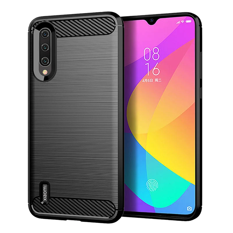 

Carbon Fiber Silicone Case For Xiaomi Mi 9 Lite 9T A3 Case Cover Redmi Note 8 Pro 8T 8A 10 7 8 SE CC9 Max 2 3 Mix 2s Play A1 A2